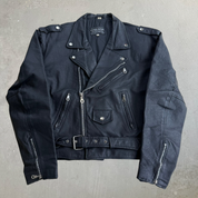 J- Vintage Cosa Nova Biker Style Leather Jacket - L
