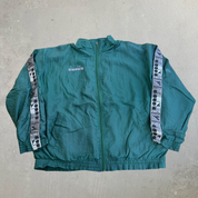 J- Vintage 90s Diodora Embroidered Logo Zip Up Lightweight Jacket - L
