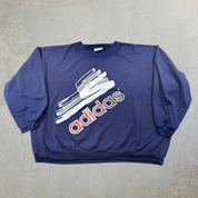J- Vintage Adidas Text & Graphic Crewneck - XL