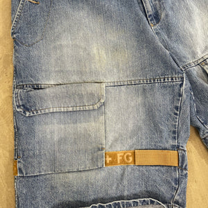 D- Vintage Marithé Francois Girbaud Denim Carpenter Jorts
