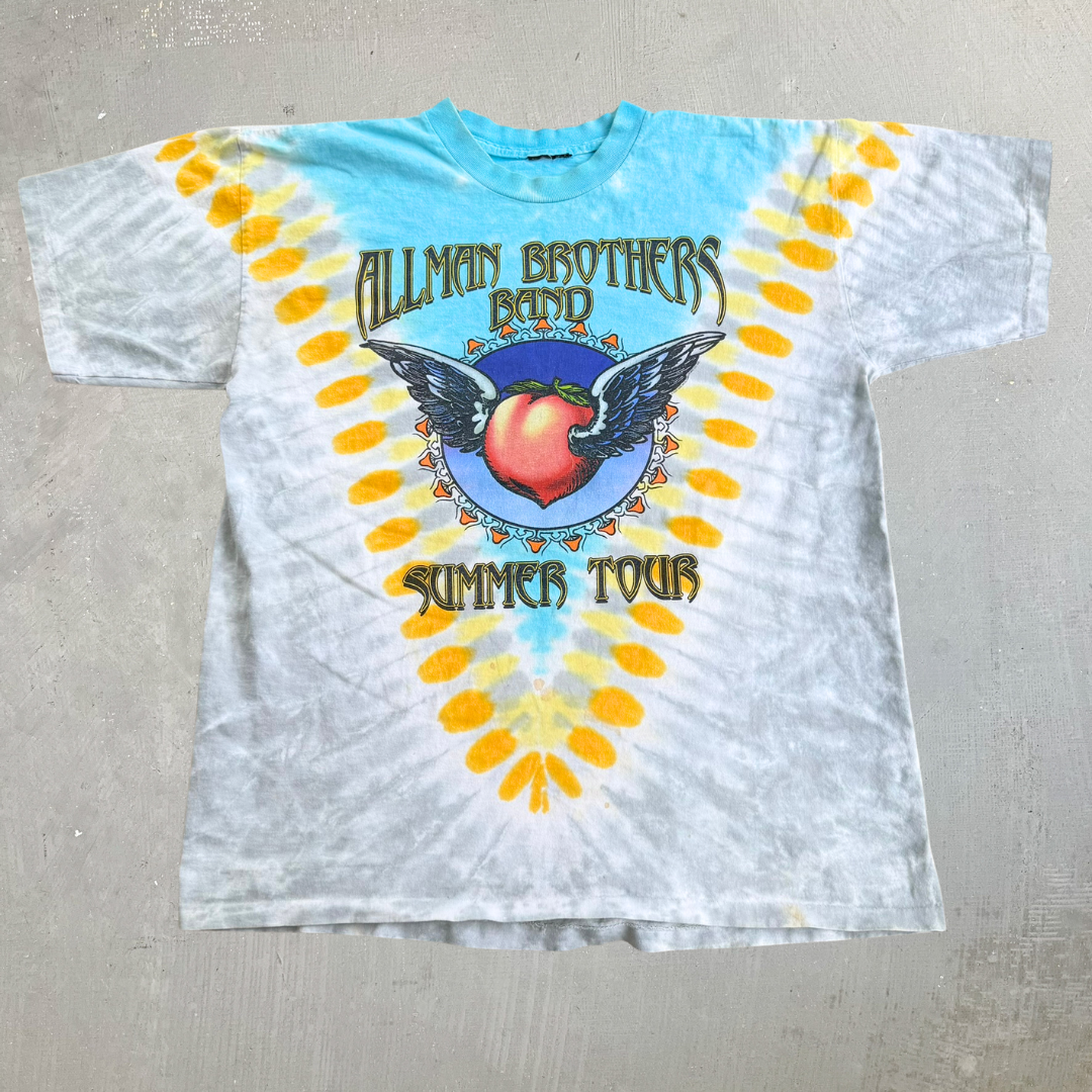 J- Vintage '05 Allman Brothers Band 2005 Summer Tour Tie Dye Tee - XL