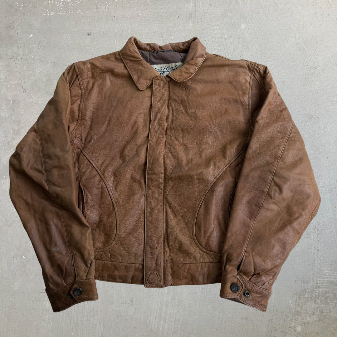 J- Vintage New Zealand Outback Zip Up Leather Jacket - M