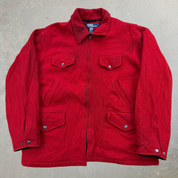 F- Vintage 90s Polo Ralph Lauren Wool Zip Up Pea Coat Jacket - M