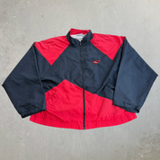 J- Vintage 90s Reebok Embroidered Logo Zip Up Lightweight Jacket - L