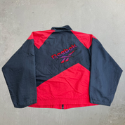 J- Vintage 90s Reebok Embroidered Logo Zip Up Lightweight Jacket - L
