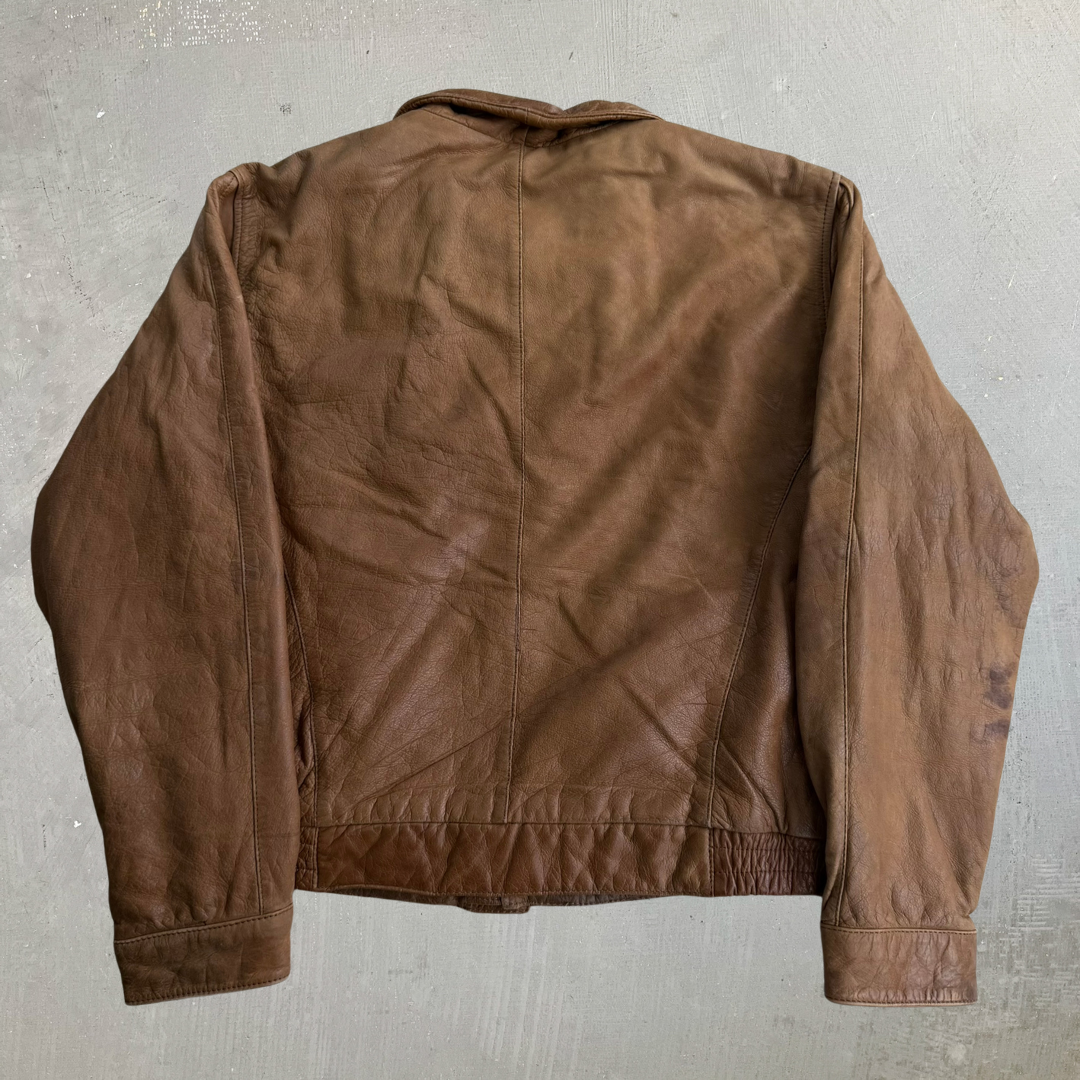 J- Vintage New Zealand Outback Zip Up Leather Jacket - M