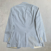 Vintage 90s Polo RL Made In Italy Blue Label 3-Button Seersucker Blazer - 44 L (fits XL)