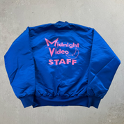 J- Vintage Midnight Video Staff Made In USA Bomber Jacket - XL