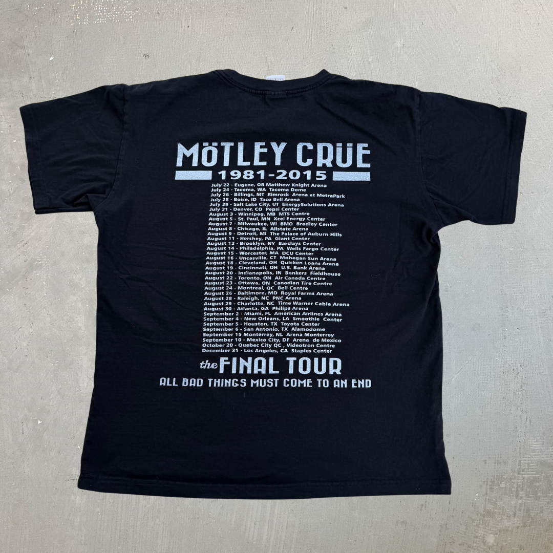 J- '15 Motley Crue The Final Tour Picture Graphic Tee - L