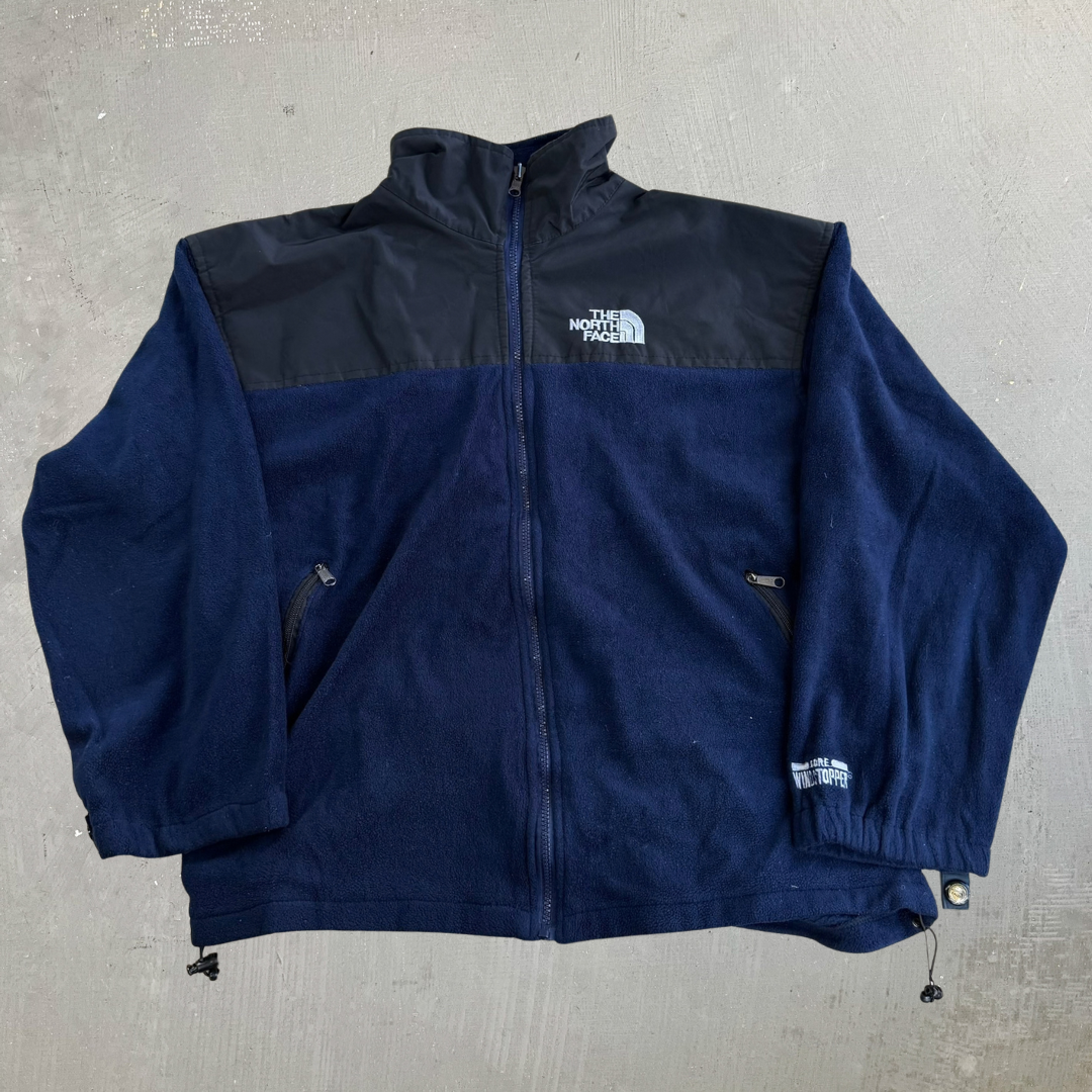 Vintage 90s The North Face Denali Gore Windstopper Navy Polar Fleece Jacket - M