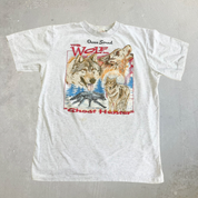 J- Vintage Owen Sound Wolf Ghost Hunter Graphic Single Stitch Tee - L