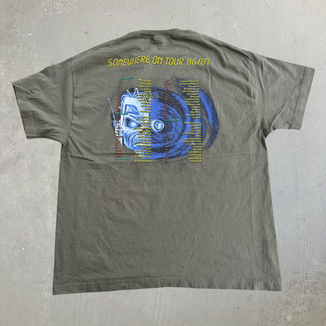 J- Iron Maiden Somewhere On Tour Reprint Graphic Tee - XL