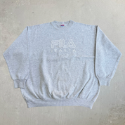 J- Vintage 90s Bootleg Fila Italia Embroidered Text Jarlee Tag Made In USA Crewneck - XL