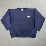 J- Vintage Adidas Embroidered Text & Logo  Made In USA Crewneck - L