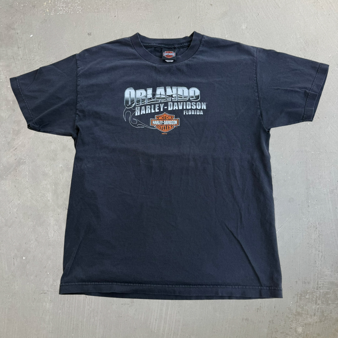 J- Vintage '13 Harley Davidson Orlando Florida Bike Week Graphic Tee - L