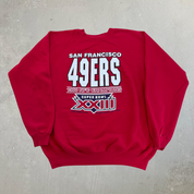 J- Vintage '88 San Francisco 49ers NFC Champs NFL Graphic Crewneck - L