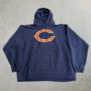 J- Vintage Chicago Bears NFL Reebok Logo Graphic Hoodie - XL