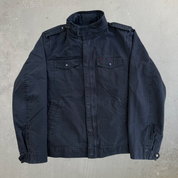 Levi's Black Washed Cotton Zip Up Field Jacket - L