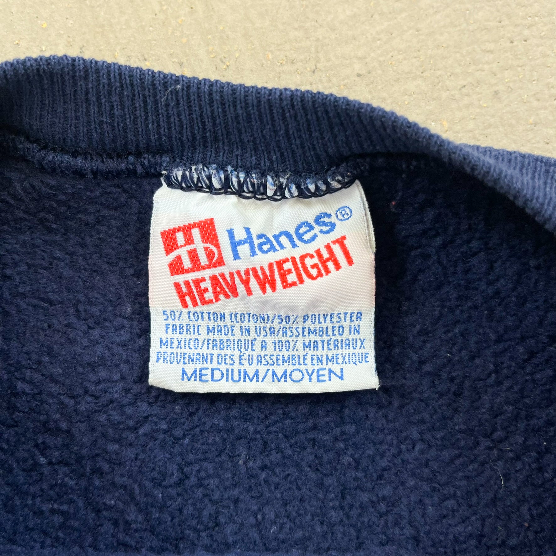 F- Vintage Birmingham Young University Mascot & Text Hanes Heavyweight Crewneck