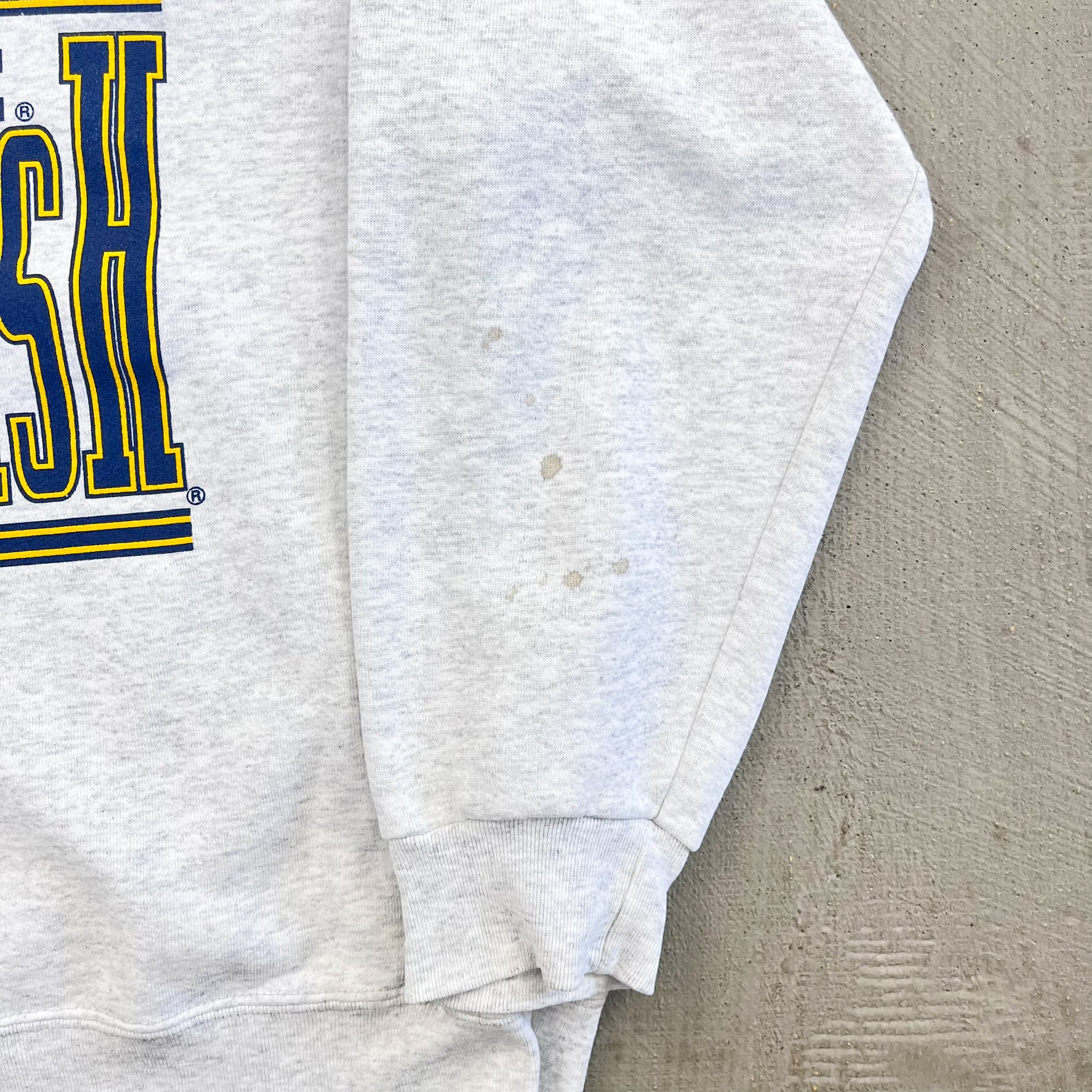 F- Vintage University Of Notre Dame Fightin' Irish Text Crewneck