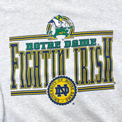 F- Vintage University Of Notre Dame Fightin' Irish Text Crewneck