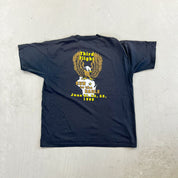 F- Vintage '96 Run To The Eagle Motorcycle Graphic Single Stitch Tee