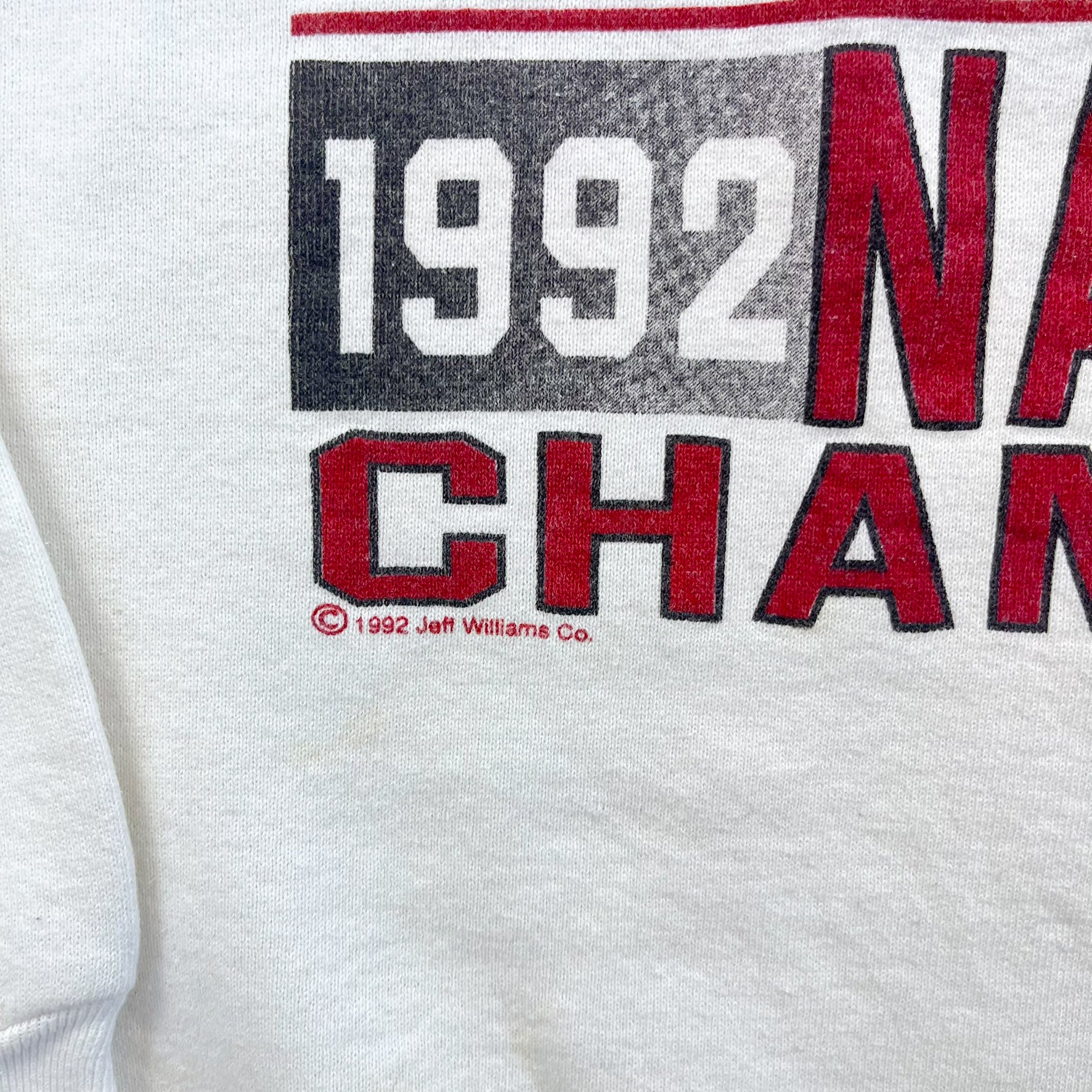 F- Vintage '92 University Of Alabama Crimson Tide National Champions Crewneck