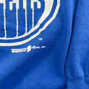 F- Vintage '92 Edmonton Oilers NHL Logo & Text Crewneck