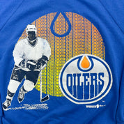 F- Vintage '92 Edmonton Oilers NHL Logo & Text Crewneck