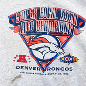 F- Vintage '98 Denver Broncos AFC Champions NFL Logo Athletic Crewneck