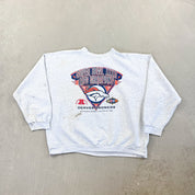 F- Vintage '98 Denver Broncos AFC Champions NFL Logo Athletic Crewneck