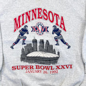 F- Vintage '92 NFL Super Bowl 26 Minnesota Graphic Crewneck