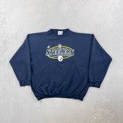 F- Vintage Pittsburgh Steelers NFL Logo Athletic Embroidered Logo Crewneck