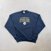 F- Vintage Pittsburgh Steelers NFL Pro Player Embroidered Text Crewneck