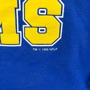 F- Vintage '95 St Louis Rams NFL Starter Embroidered Text Crewneck