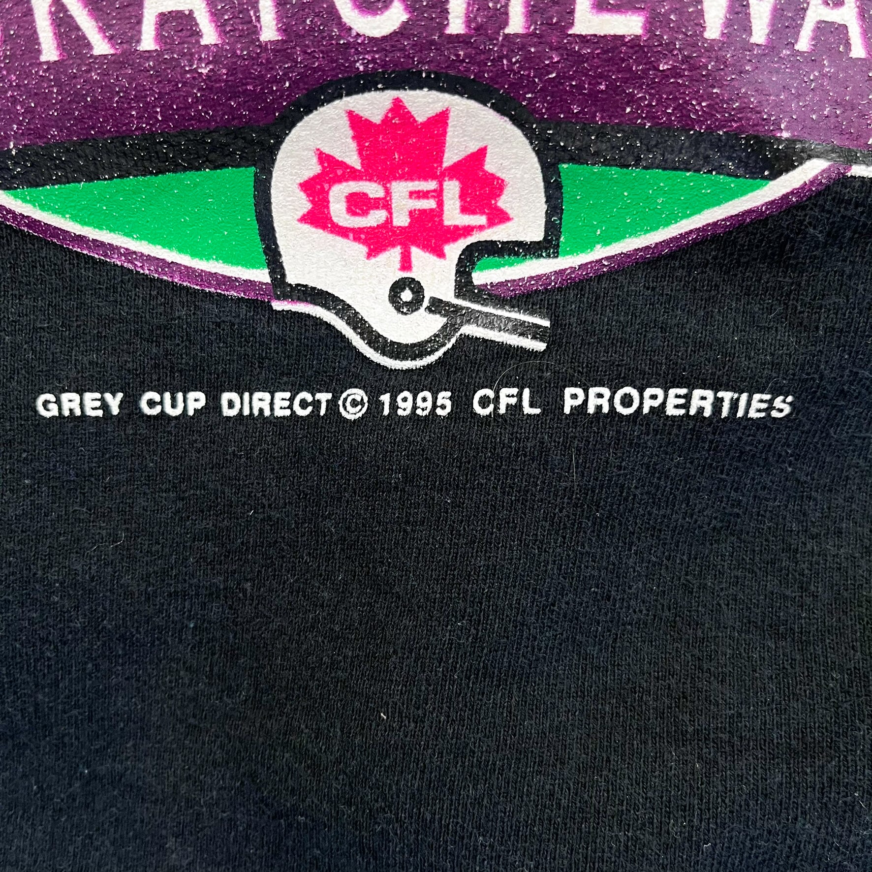 F- Vintage '95 CFL Grey Cup Regina Text Crewneck