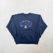 F- Vintage Los Angeles Kings NHL Lee Embroidered Text & Logo Crewneck