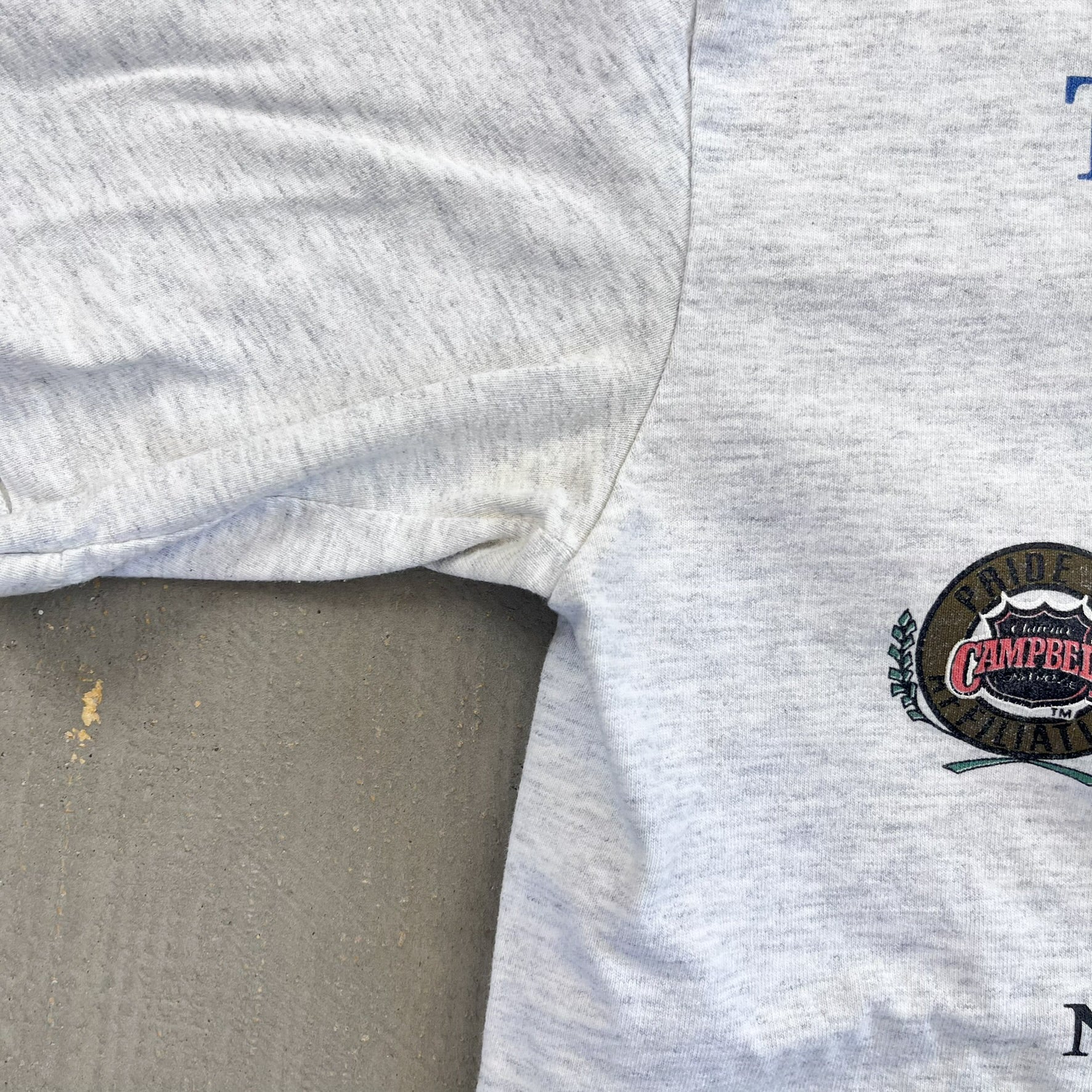 F- Vintage Toronto Maple Leafs NHL Nutmeg CCM Text & Logo Single Stitch Tee
