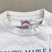 F- Vintage Toronto Maple Leafs NHL Nutmeg CCM Text & Logo Single Stitch Tee