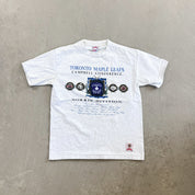 F- Vintage Toronto Maple Leafs NHL Nutmeg CCM Text & Logo Single Stitch Tee