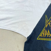 F- Vintage Def Leppard Rock Brigade Baseball Raglan Single Stitch Tee