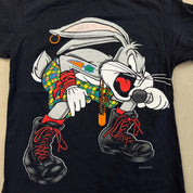 F- Vintage '93 Looney Tunes Bugs Bunny Rapping Graphic Single Stitch Tee