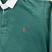 F- Vintage Polo Ralph Lauren Dark Green Rugby Shirt