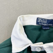 F- Vintage Polo Ralph Lauren Dark Green Rugby Shirt