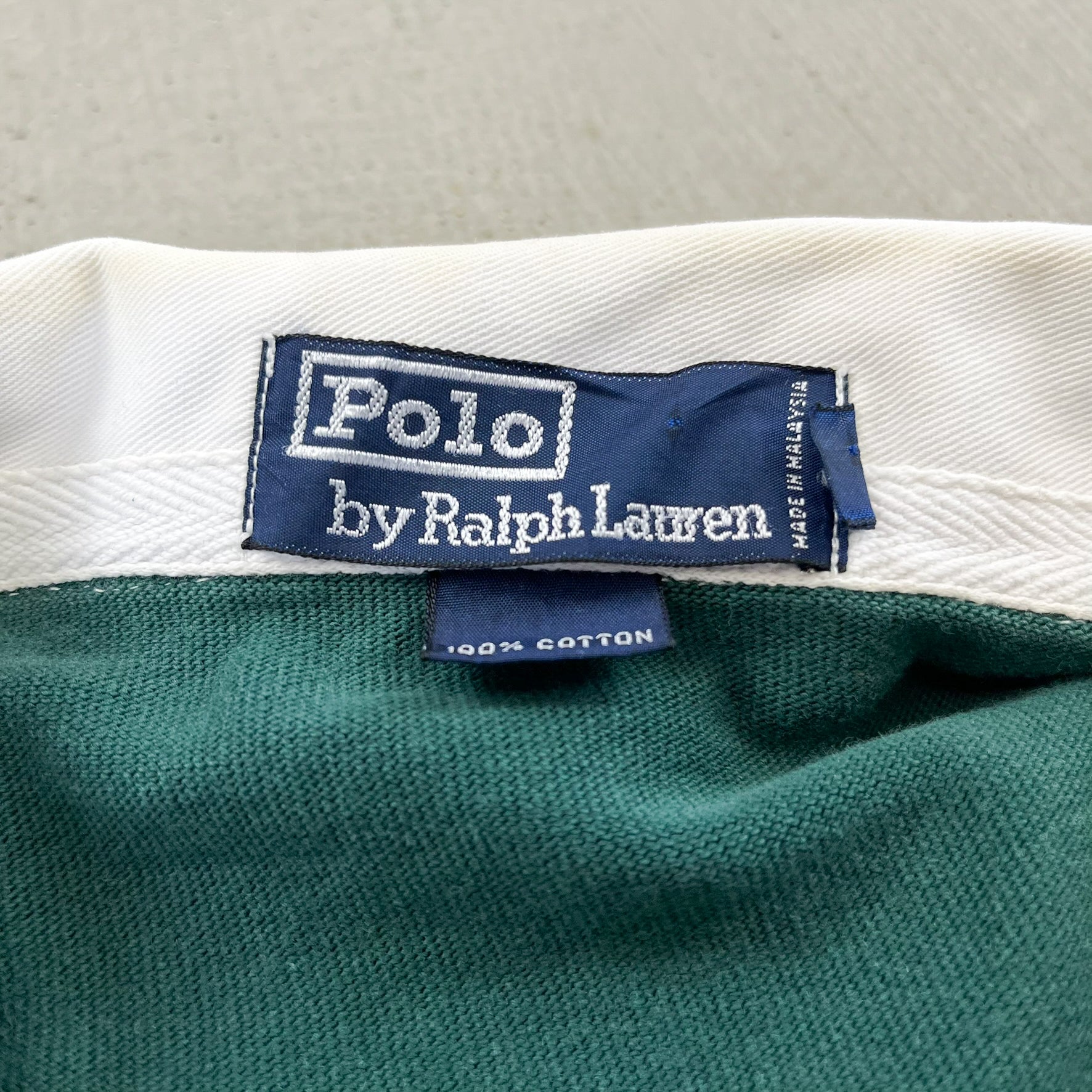 F- Vintage Polo Ralph Lauren Dark Green Rugby Shirt