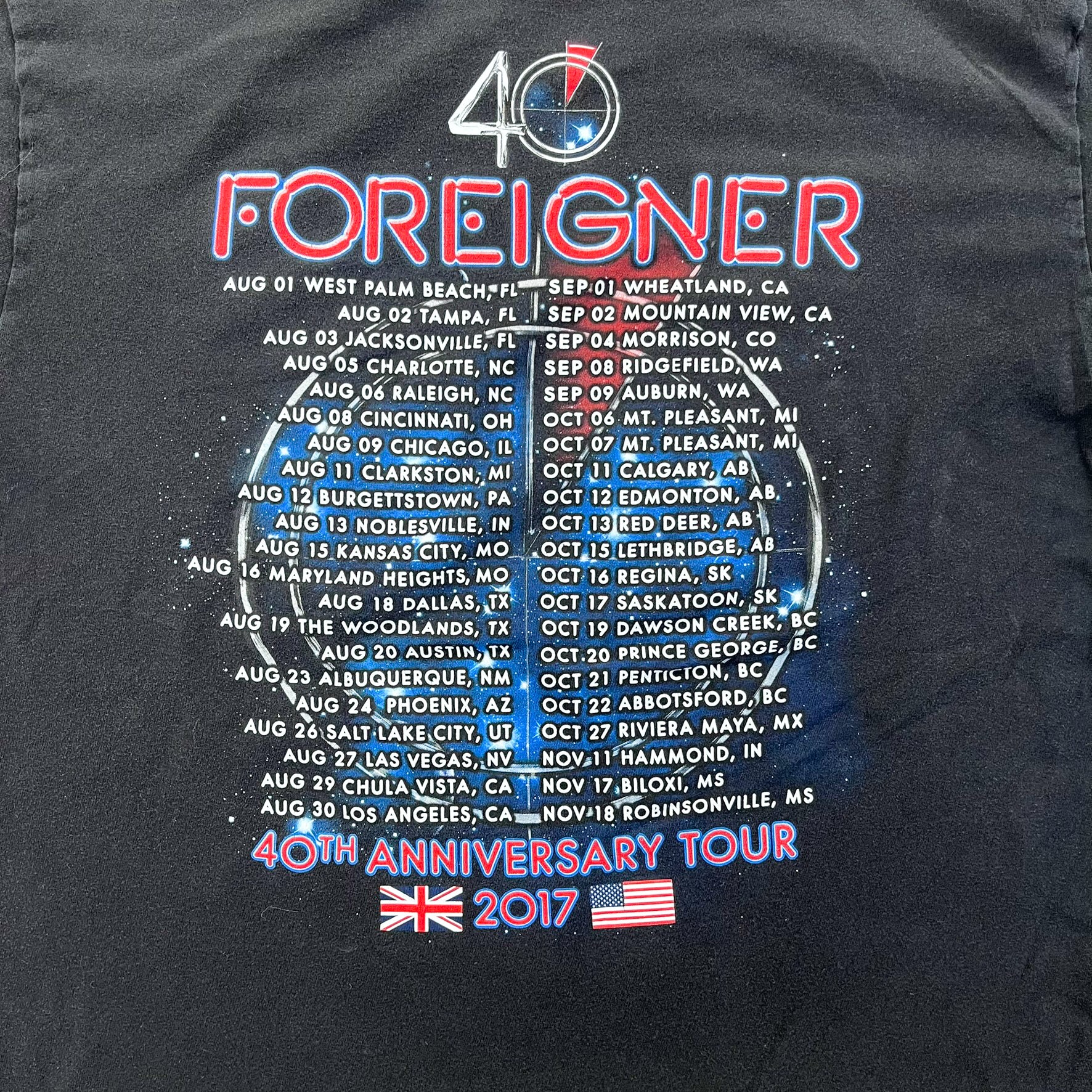 F- '17 Foreigners 40th Anniversary Tour Graphic Tee