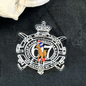 F- Vintage Polo Ralph Lauren Embroidered Crest Black Rugby Shirt