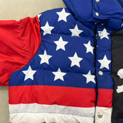 F- Polo Ralph Lauren American Flag & Ski Patchwork Heavy Hooded Winter Jacket