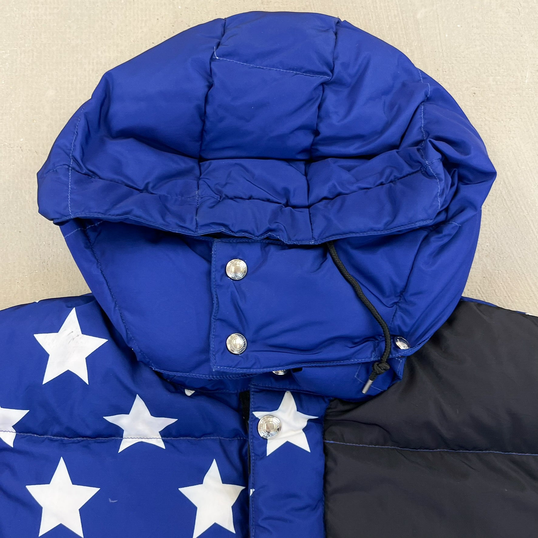 F- Polo Ralph Lauren American Flag & Ski Patchwork Heavy Hooded Winter Jacket
