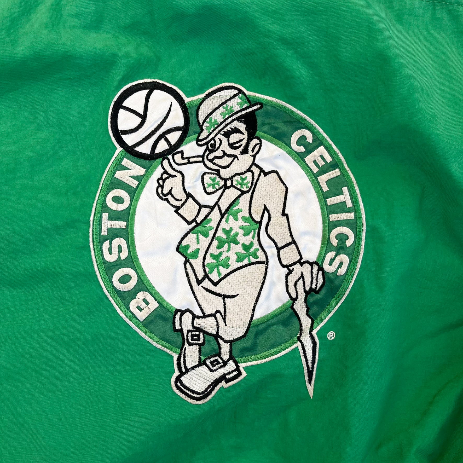 F- Vintage Boston Celtics NBA Starter Anorak Hooded Winter Jacket